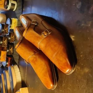 Magnanni tan double monk strap 10M